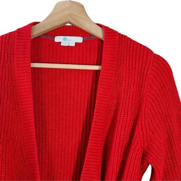 Boden Cara Knit Wool & Cashmere Blend Long Sleeve Cardigan in Post Box Red - Picture 4 of 9